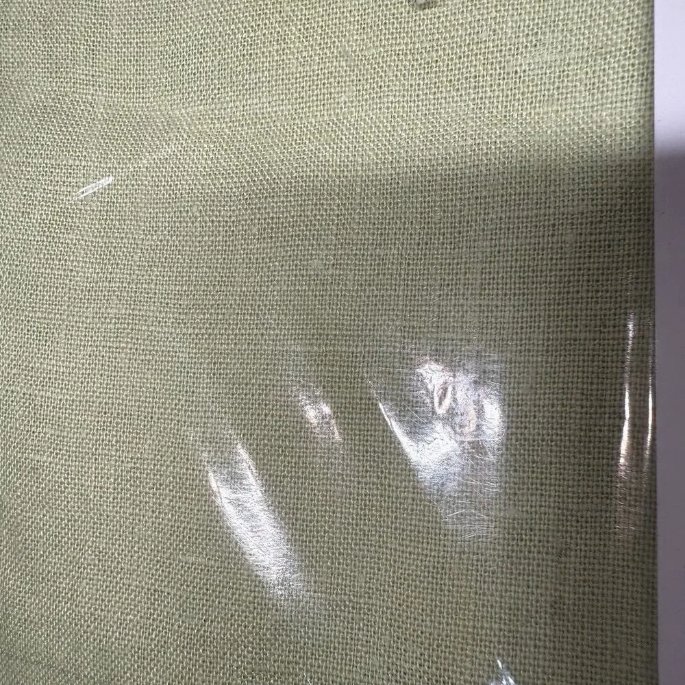 Sferra Festival Rectangle Tablecloth 66x140 Kiwi Linen Hemstitch